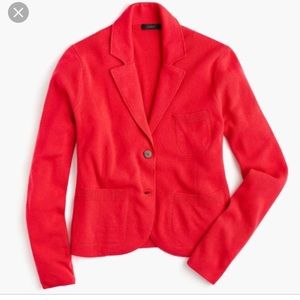 J.Crew Cropped Sweater Blazer. NWT. Small. Red.